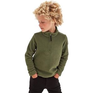 TOG 24 Toffolo Kids Zip Neck Supersoft lichtgewicht fleece, gemakkelijk te onderhouden, anti-pil, Kaki, 10-11 jaar