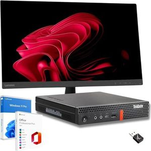 Lenovo Compleet Thinkcentre station, Core i5-8500 tot 3,50 GHz, RAM 32 GB, SSD NVMe 512 GB wifi, 27 inch FHD-monitor, Win 11 Professional Office 2021 garantie 36 maanden