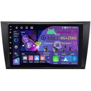 9 Inch 2 Din Android 15 Autoradio voor Volkswagen VW Golf 6 MK6 GTI R 2008-2016 met CarPlay AHD Omgekeerd beeld Bediening op het stuur Bluetooth GPS navigatie FM Radio WiFi(C2 3+32G)