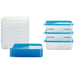 Vershouddoos vriescontainer Oostenrijk Quality 18x12x6,5cm 1l rechthoekig (10 stuks) blauw