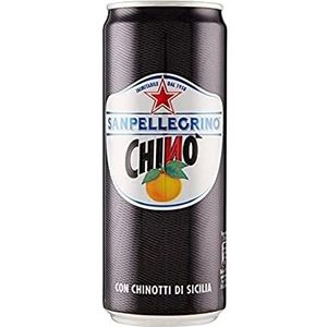 48x San Pellegrino blik Chinotto Chinò 330 ml Italië bittere sinaasappel limonade