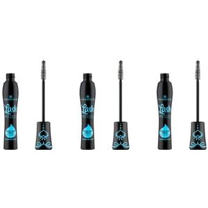 essence Mascara Lash Princess, met valse-wimper-effect, waterproof, geparfumeerd, geen alcohol, zwart, set van 3 x 12 ml