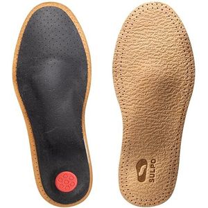 SULPO Orthopedische leren inlegzolen tegen zweetvoeten, pijn aan de voorvoet en verzonken spreidvoet, inzetstukken met actieve kool bij dwars- en langsvlakke voet, maat 36