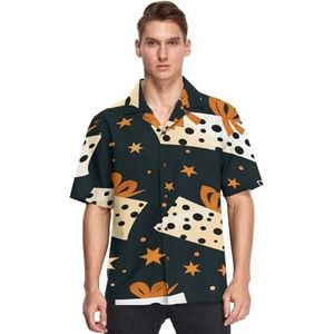 KAAVIYO Leuke ster zwarte kunst shirts voor mannen korte mouw button down Hawaiiaanse shirt voor zomer strand, Patroon, L