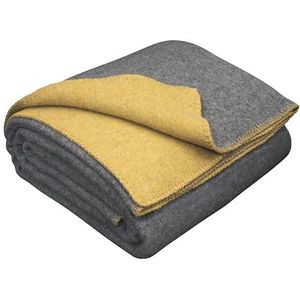 LYHome - Merino Wollen Deken - Grijs - Dubbelzijdig - 150 x 215 cm - Warme Plaid