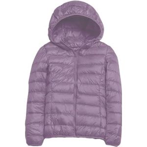 Niiyyjj Vrouwen Ultralight Dunne Slanke Donsjack Witte Eendendons Hooded Jassen Bovenkleding Vrouwelijke Jas, Paars-1, XL