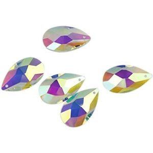Kristallen kroonluchter prisma's kristallen kralen 38 mm kroonluchter prisma's gekleurde K9 kristallen traan druppel opknoping decoratie voor lamp decoratie sieraden maken (kleur: AB)