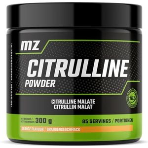 Citrulline poeder 300g - L-citrulline 2000 mg met magnesium - 85 porties per verpakking - Aminozuursupplement - Sinaasappelsmaak - by MZ