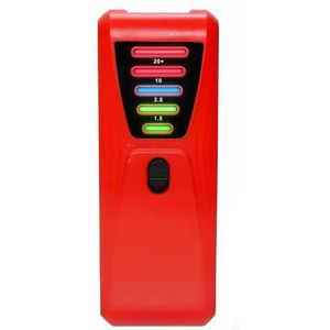 EMF-meter, EMF Meter Electrical Radiation Tester Battery Powered Handheld Digital Detector High Accuracy For Industrial Construction voor EMF-inspecties thuis en op kantoor(Red)