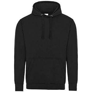 Famona Ltd Effen zwarte pullover unisex hoodie met capuchon voor heren en dames sweatshirt met capuchon verkrijgbaar in XS tot XXL, Zwart, XS