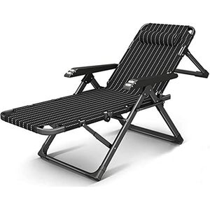 GEIRONV Oversized vouwchaise lounge stoel, versterkte hoofdsteun ergonomische buitenste zonnebanken nul zwaartekracht instelbare recliner Fauteuils