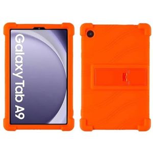 Silicon Tablet Case Geschikt for Samsung Galaxy Tab A9 8.7 inch (2023) SM-X115N X115 X110 Tab A9 Plus 11 ""SM-X216 Stand Case(Orange,Tab A9 11Inch)