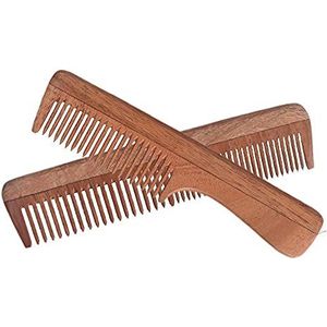 JIAWEILI Houten kam, geschikt voor mannen en vrouwen, met brede tanden organisch kam, handgemaakt, kan losmaken van krullend haar, milieuvriendelijk, zeer geschikt voor hoofdhuid en haargezondheid,