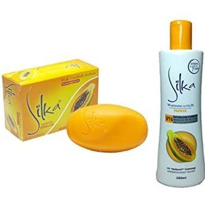 Silka Papaya Skin Whitening Set (lotion & zeep) van Silka