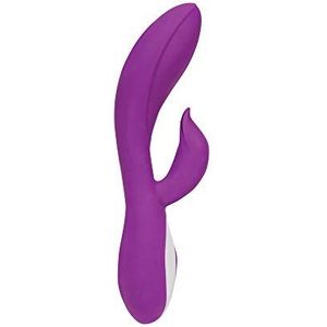 Pure Love G-Spot Silicone Konijn Vibrator Paars, Oplaadbare Clitoris Stimulator, Waterbestendig en Multi Function, Seksspeeltje voor volwassenen, Dual Stimulatie, 0,17 kg