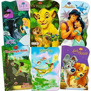 Disney Baby Toddler Beginnings Board Books Super Set (Set of 6 Toddler Books -- Aladdin, the Aristocats, Peter Pan, the Jungle Book, Lady and the Tramp and Alice in Wonderland)