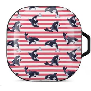 Oordopjes hoesje compatibel met Samsung Hard Shell beschermhoes zwart-stijl