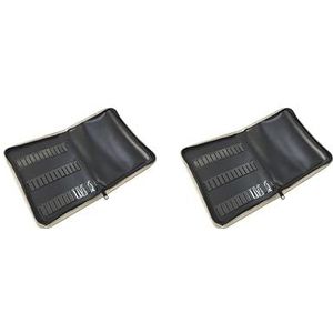 72 Slots Manicure Nail Boren Display Houder Opbergtas Organizer, 2 Set (Goud), as described, als beschrijving