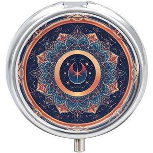 Ronde pillendoos 3 compartimenten draagbare medicijnpillendoos één maat pillendoos voor zakpillenorganisator en vitaminecontainers voor reizen