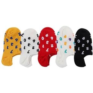 yeeplant Katoenen voering sokken voor dames - elastisch No Show 5 paar, gezellige zachte enkelgesneden onzichtbare casual sokken, Meerkleurig, Eén Maat