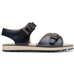 Clarks PlaysunReef K unisex kinderlaarzen, marineblauw, maat 26, Marineblauw leder, 26 EU