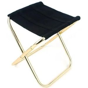 Opvouwbare campingkruk buiten campingstoel gouden aluminiumlegering klapstoel met tas kruk stoel vissen camping (kleur: goud)