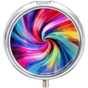 Kleurrijke Tie Dye Pil Doos Pil Case Pil Organizer Geneeskunde Pil Organizer Wekelijkse Pil Organizer Pil Houder Kleine Pil Case Pil Containers Pil Houder voor Portemonnee