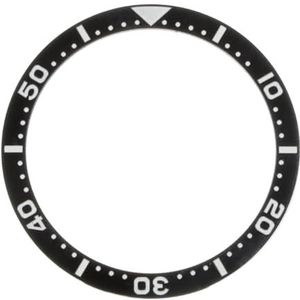 MZPOZB Horloge Bezels En Inserts Waterdichte Zwarte Keramische Bezel 38mm Insert Voor Seiko Horloge Gezicht Horloges Vervangen Accessoires Voor Automatische Mens Horloge Bezel Insert, Eén maat,