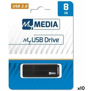 MyMedia - USB Stick - Zwart - 8 GB - USB 2.0 - 10 Stuks