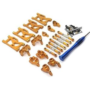 Metalen zeven sets accessoires for WLtoy 144010 124019 124017-16-18 144001 02 afstandsbediening auto(Yellow)