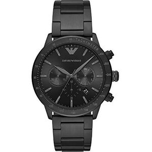 Emporio Armani heren chronograaf zwart roestvrij staal horloge