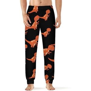 T-Rex Dinosaurus pyjamabroek voor heren, zachte loungebroek met zak, slaapbroek, loungewear