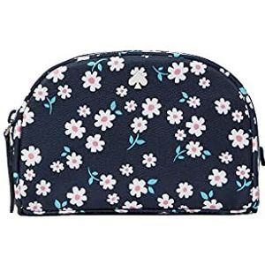 Kate Spade Jae Fleurette gooit kleine nylon koepel cosmetische tas, Blauw Multi, Small