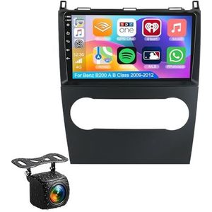 Android 14.0 2 Din Autoradio 9"" Touchscreen Auto Stereo voor Benz B200 A B Class 2009-2012 met Draadloze Carplay Android Auto GPS navigatie AHD Omgekeerd beeld Stuurwielbediening(S-1(2G+32G))