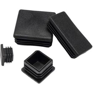 Vierkante langwerpige pijp plug deurmat afdichtingsdeksel eindkap voor bescherming zwarte beschermende tafel en stoel poten antislip (maat: FSC-22 x 22)