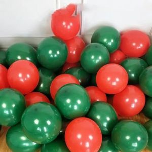 10/30pcs Kerst Latex Ballon Gouden Groene Ballon Confetti Lucht Kerstboom Verjaardagsfeestje Kinderdecoratie Bruiloft Leveranties-groen en rood-20pcs