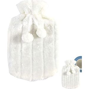 delr Warmwaterkruik, warmwaterkruik van kunstbont, 2 liter, geïsoleerde warmwaterkruikhoezen houden de temperatuur