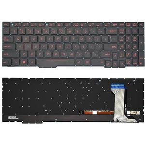 Amerikaans Russisch toetsenbord voor ASUS GL553 GL553VD GL553V GL753 GL753VD GL753V met rode achtergrondverlichting Engels RU SX156362A(US Red Word Backlit)