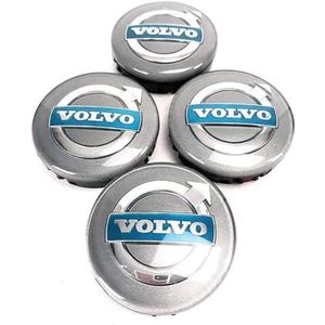 4 stuks wielnaafdoppen voor Volvo XC C70 S40 V50 S60 V60 V70 S80 autonaafdoppen wieldoppen vervangende naafdoppen stickers 64mm wielnaafdoppen