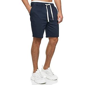 INDICODE Heren Kendari Chino Shorts | Chino korte broek van 80% katoen Navy S