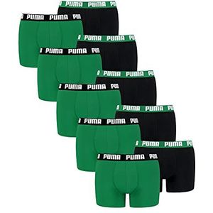 PUMA Boxershorts voor heren, onderbroeken 100004386, pak van 10, maat: L, artikel: 035 Amazone groen