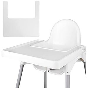 Kinderstoel placemat, duurzaam voor IKEA kinderstoel placemat, schoon en hygiënisch, geschikt voor IKEA Antilop Highchai, voor peuters en baby's (wit)