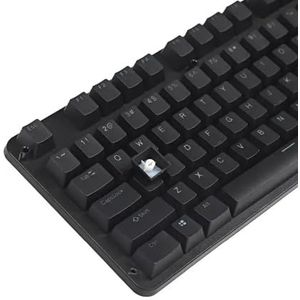 QPSJXN Pudding keycap-set met mechanische toetsenborden zoals K70 Lux Strafe K65 RGB K63 met MX schakelaars (104 keycaps zwart)