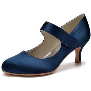 SYDZSW Dames Naaldhak Pumps Hoge Hakken Sexy Hakken Schoenen, Donkerblauw, 43 EU