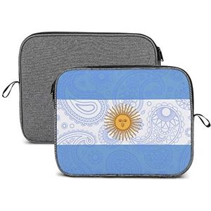 Argentinië Paisley Vlag Laptop Sleeve Case Beschermende Notebook Draagtas Reizen Aktetas 13 inch