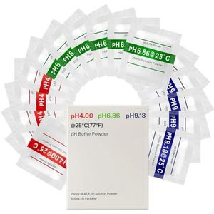 Qussedser 18-pack PH Meter Buffer Solution Poeder, PH 6.86/4.00/9.18, PH Buffer Poeder voor Nauwkeurige & Eenvoudige PH Tester Kalibratie