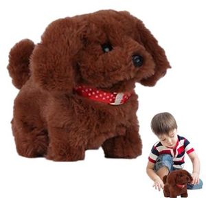 Lopend hondenspeelgoed voor kinderen, Lopend speelgoedhond - 5,51 inch knuffeldier, pluche, interactieve dierenverzorgingsspeelset | Wandelen, blaffen, staartkwispelend pluche hondenspeelgoed, Zceplem
