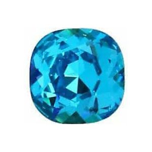 Vierkante pointback lijm op edelstenen strass steentjes K9 glas nail art diamant voor kleding sandalen stenen en kristallen applicatie - donker aquamarijn - 14,0 mm - 15 stuks