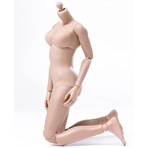 MDybf 1/6 schaal vrouwelijke accessoires beweegbaar rubberen lichaam voor 12 inch collectible vrouwen actiefiguur 1/6 schaal accessoires kleding (kleur: zonnebrandhuid grote borst)