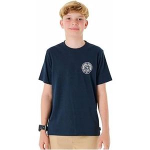 Rip Curl Stapler Kinder-T-shirt met korte mouwen, marineblauw
